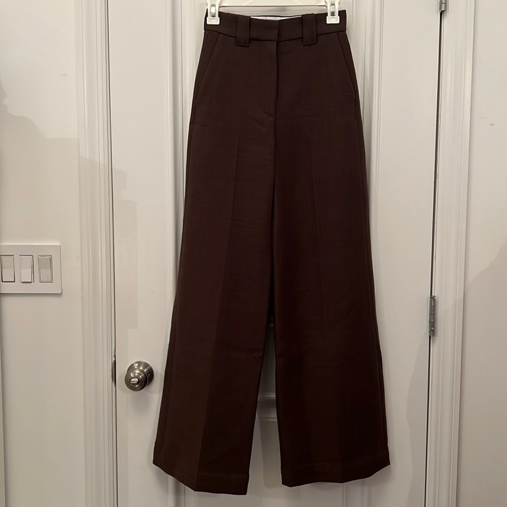 & Other Stories Brown Pleated Trousers